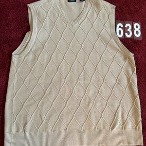 Izod Tan Golf Classic Sweater Vest - #638 - XL/TG/XG - Tan